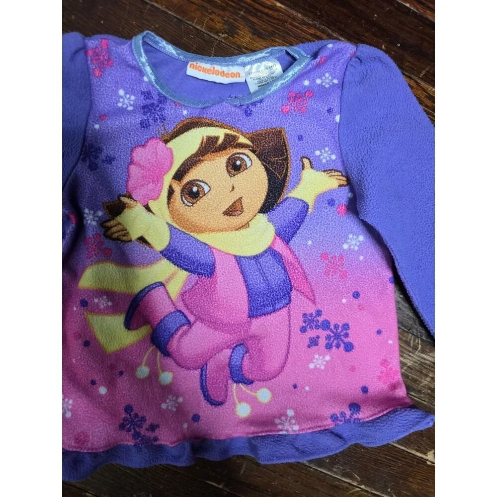 2011 Nickelodeon Dora The Explorer Purple Pajama Top 4T